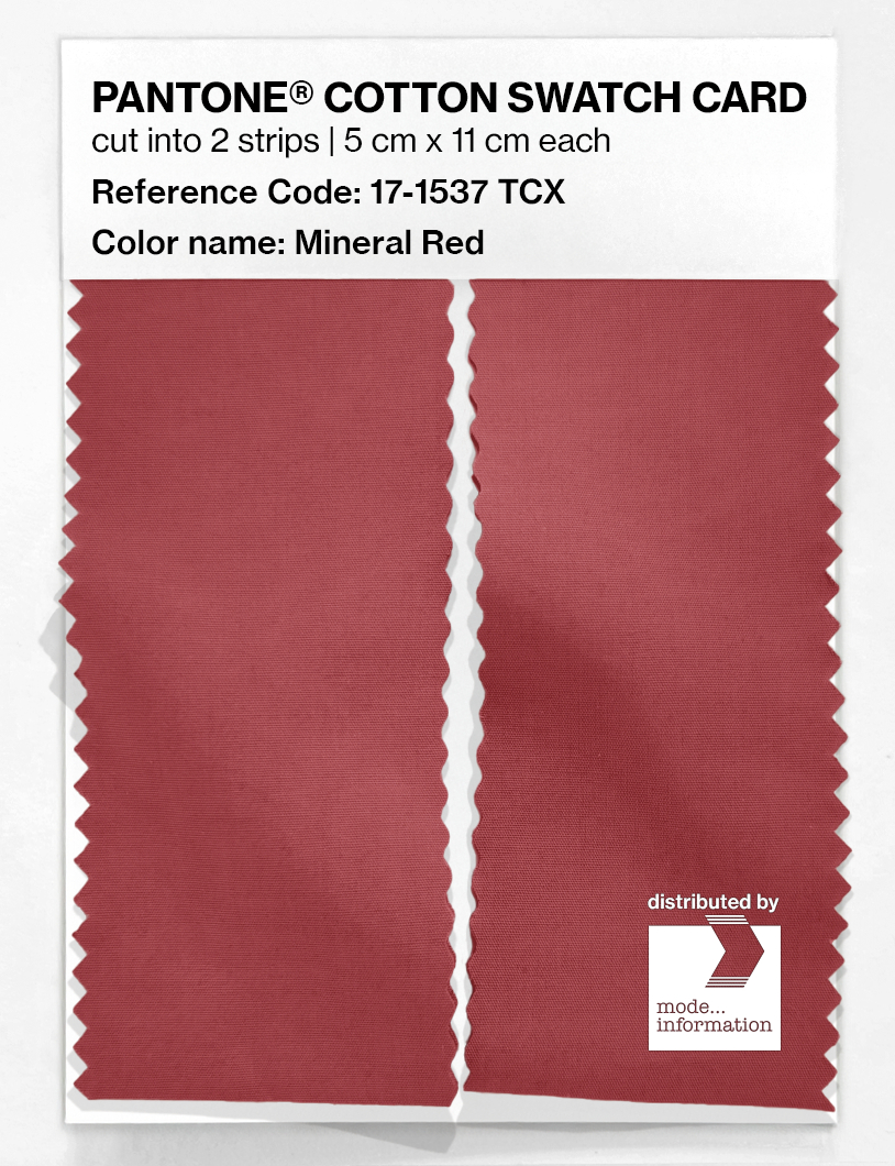 Product image 2 of the product “PANTONE® COTTON SWATCH CARD 17-1537 TCX Mineral Red ”