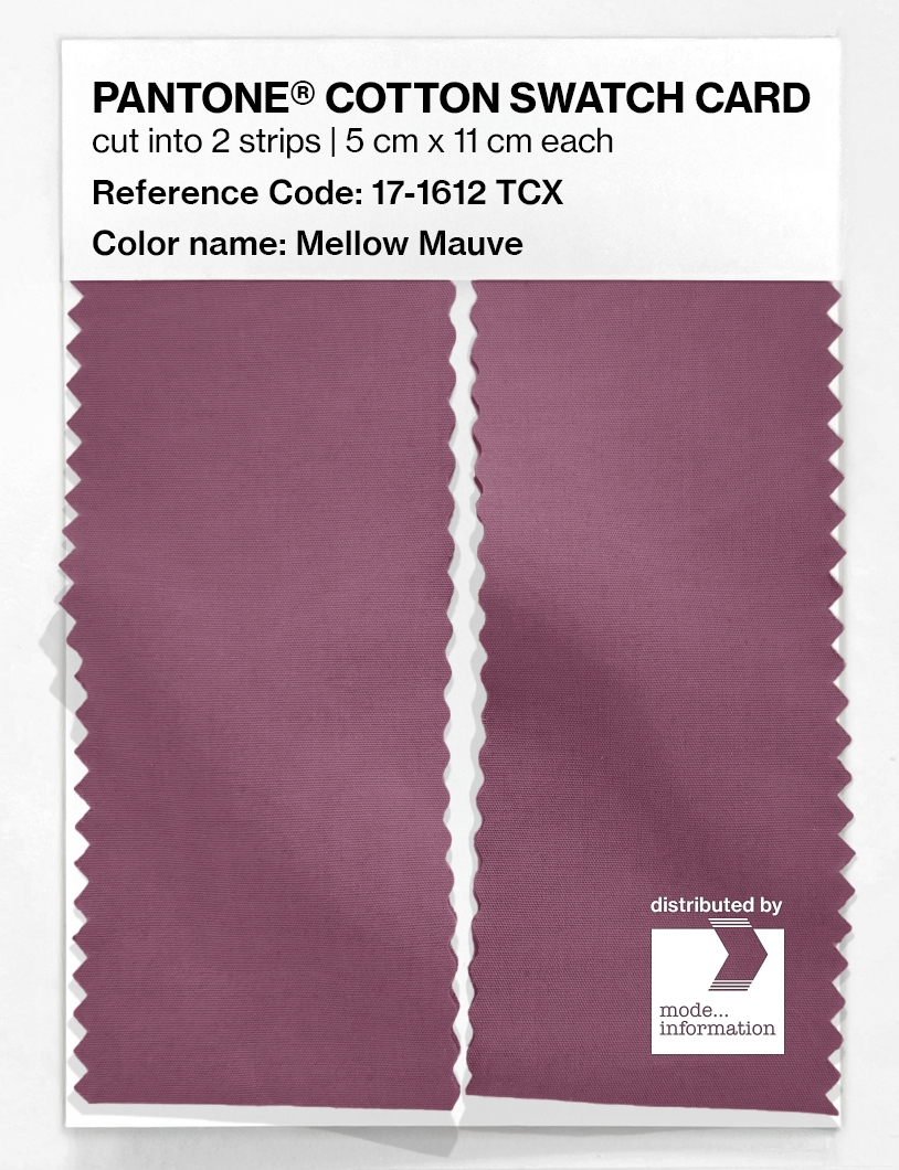 Product image 2 of the product “PANTONE® COTTON SWATCH CARD 17-1612 TCX Mellow Mauve ”
