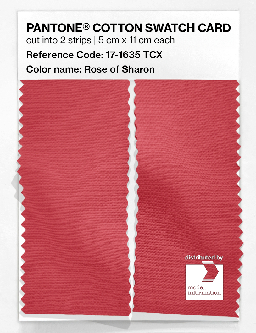 Product image 2 of the product “PANTONE® COTTON SWATCH CARD 17-1635 TCX Rose of Sharon ”