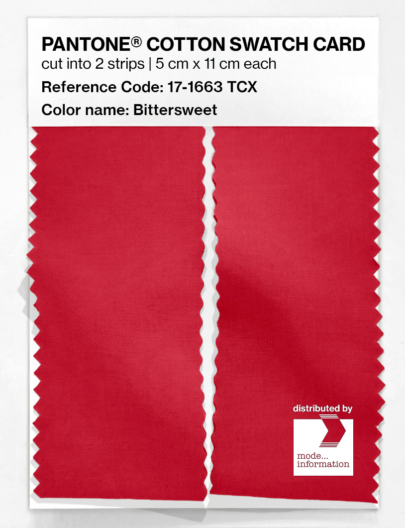 Artikelbild 2 des Artikels “PANTONE® COTTON SWATCH CARD 17-1663 TCX Bittersweet “