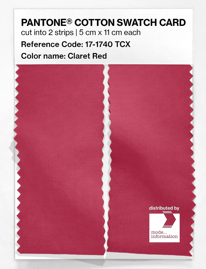 Artikelbild 2 des Artikels “PANTONE® COTTON SWATCH CARD 17-1740 TCX Claret Red “
