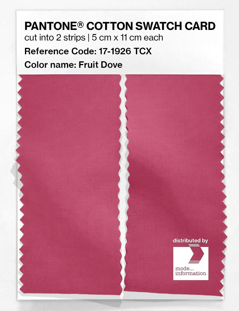 Product image 2 of the product “PANTONE® COTTON SWATCH CARD 17-1926 TCX Fruit Dove ”