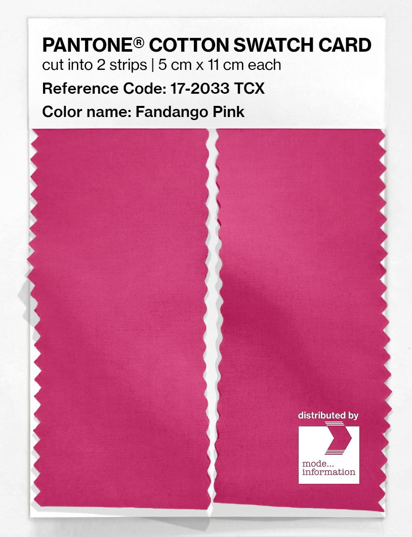 Product image 2 of the product “PANTONE® COTTON SWATCH CARD 17-2033 TCX Fandango Pink ”