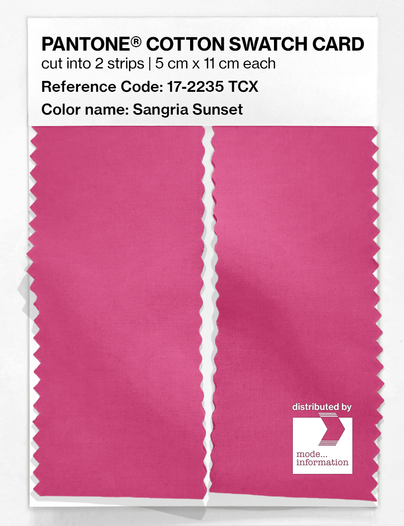 Product image 2 of the product “PANTONE® COTTON SWATCH CARD 17-2235 TCX Sangria Sunset ”