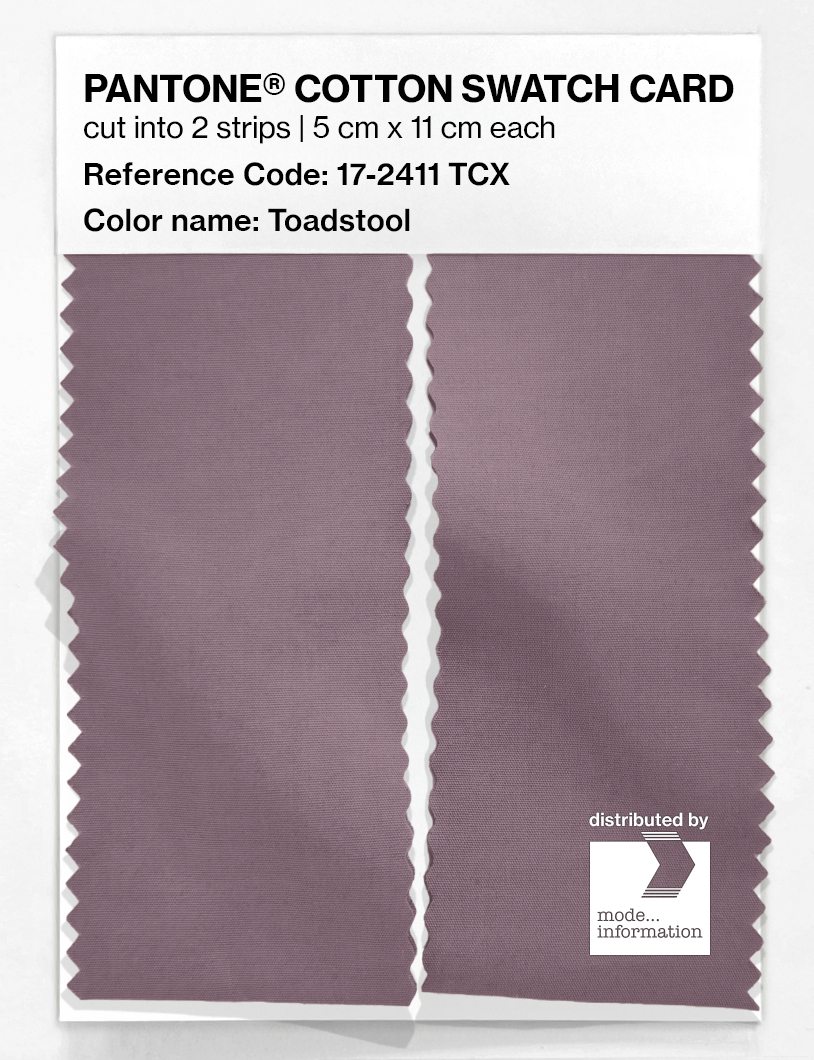 Product image 2 of the product “PANTONE® COTTON SWATCH CARD 17-2411 TCX Toadstool ”