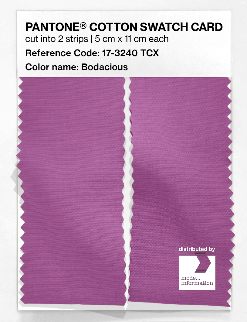 Product image 2 of the product “PANTONE® COTTON SWATCH CARD 17-3240 TCX Bodacious ”