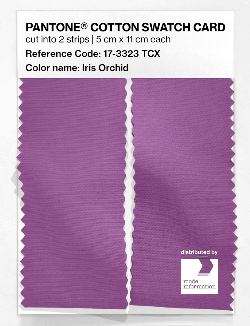 Product image 2 of the product “PANTONE® COTTON SWATCH CARD 17-3323 TCX Iris Orchid ”