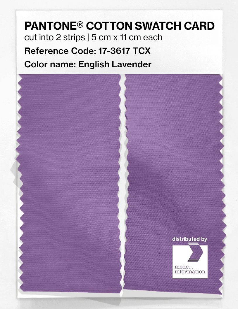 Product image 2 of the product “PANTONE® COTTON SWATCH CARD 17-3617 TCX English Lavender ”