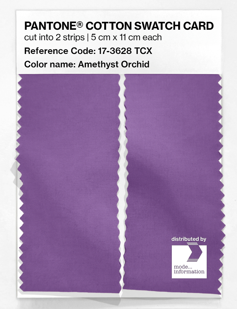 Product image 2 of the product “PANTONE® COTTON SWATCH CARD 17-3628 TCX Amethyst Orchid ”