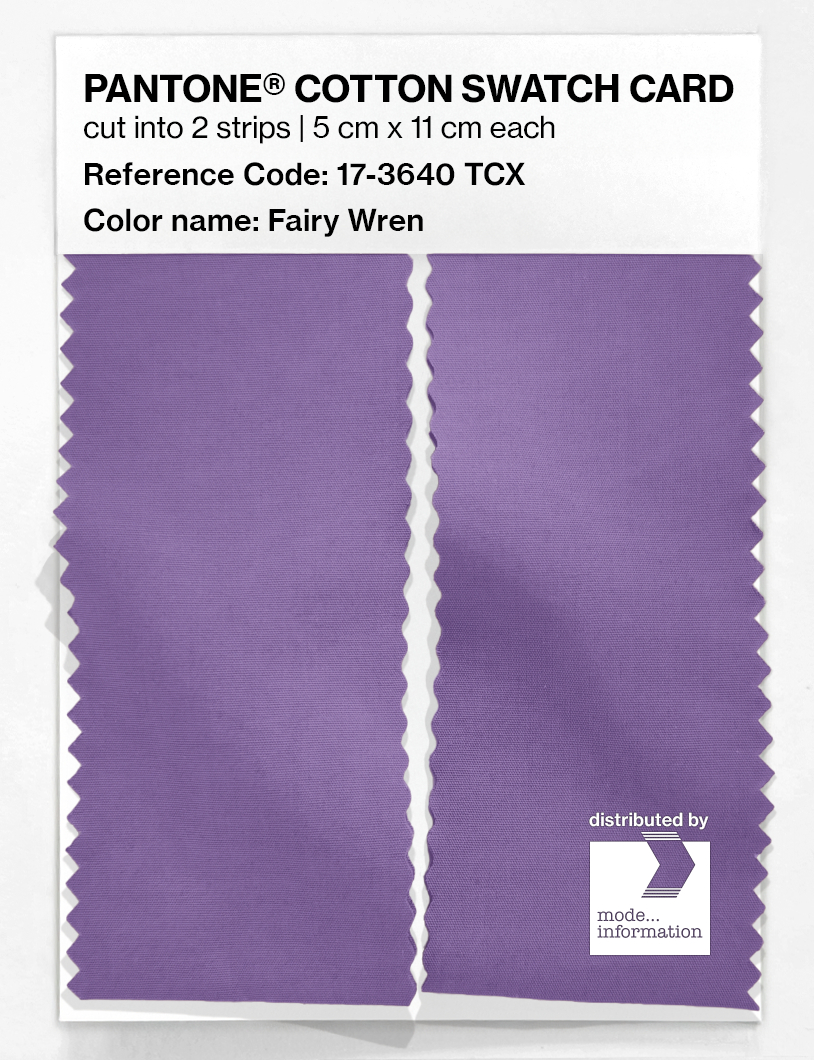 Product image 2 of the product “PANTONE® COTTON SWATCH CARD 17-3640 TCX Fairy Wren ”