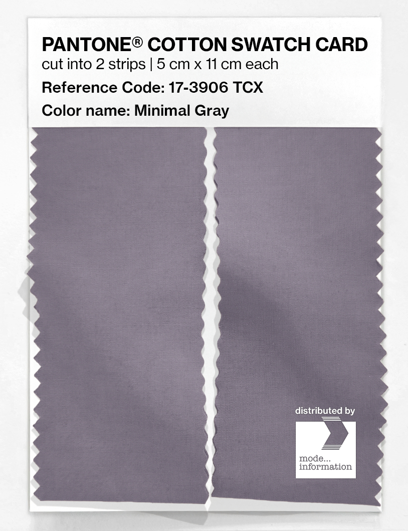 Product image 2 of the product “PANTONE® COTTON SWATCH CARD 17-3906 TCX Minimal Gray ”