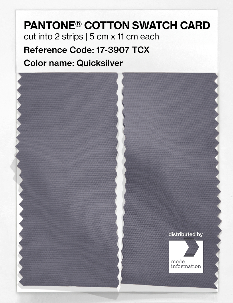 Product image 2 of the product “PANTONE® COTTON SWATCH CARD 17-3907 TCX Quicksilver ”
