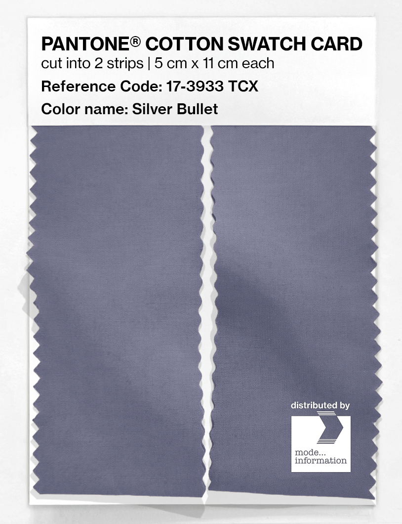 Product image 2 of the product “PANTONE® COTTON SWATCH CARD 17-3933 TCX Silver Bullet ”