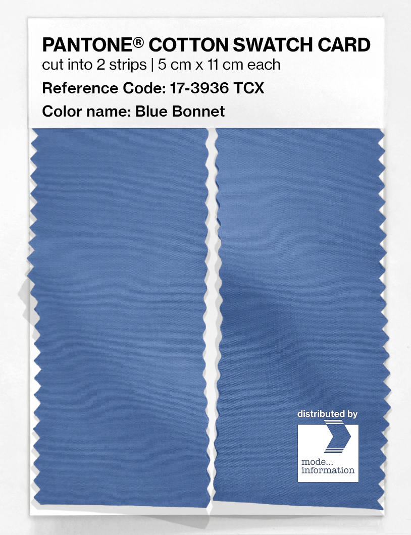 Product image 2 of the product “PANTONE® COTTON SWATCH CARD 17-3936 TCX Blue Bonnet ”