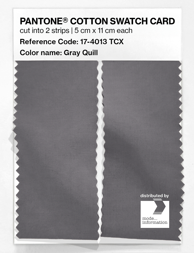 Product image 2 of the product “PANTONE® COTTON SWATCH CARD 17-4013 TCX Gray Quill ”