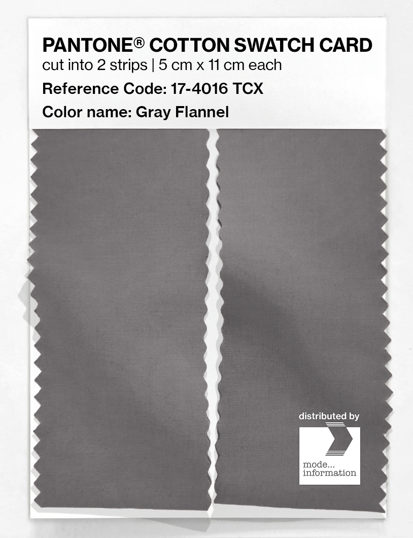 Product image 2 of the product “PANTONE® COTTON SWATCH CARD 17-4016 TCX Gray Flannel ”