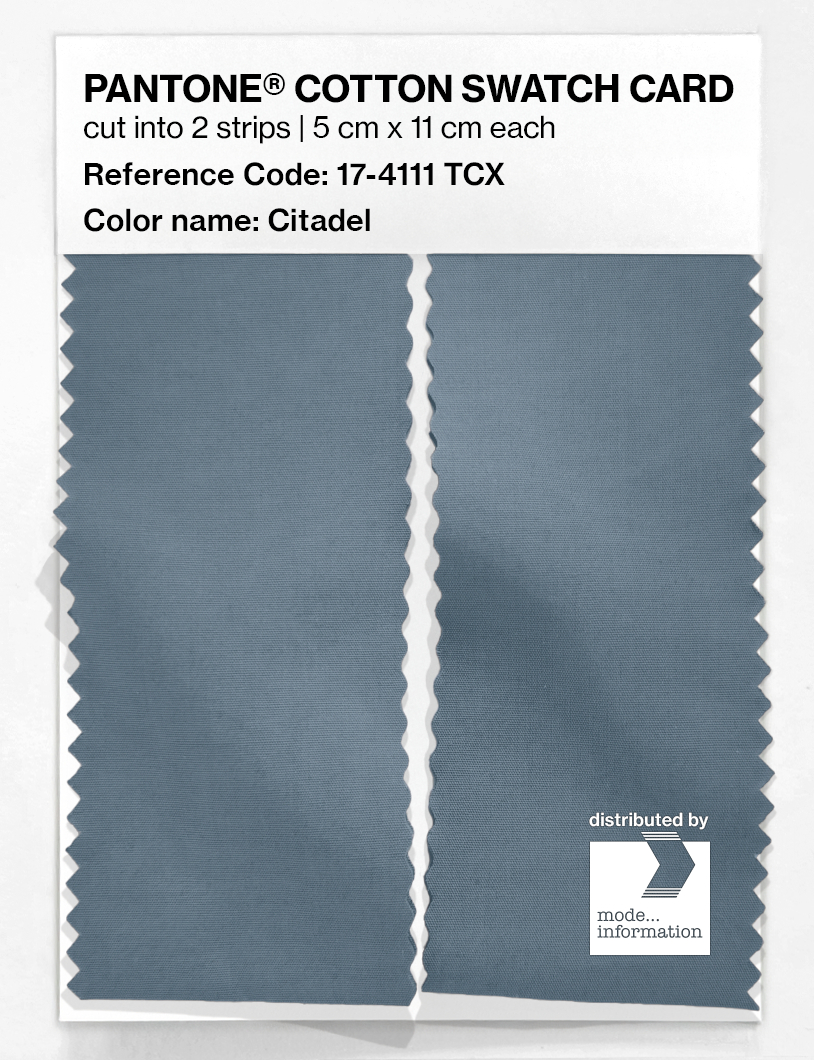 Product image 2 of the product “PANTONE® COTTON SWATCH CARD 17-4111 TCX Citadel ”