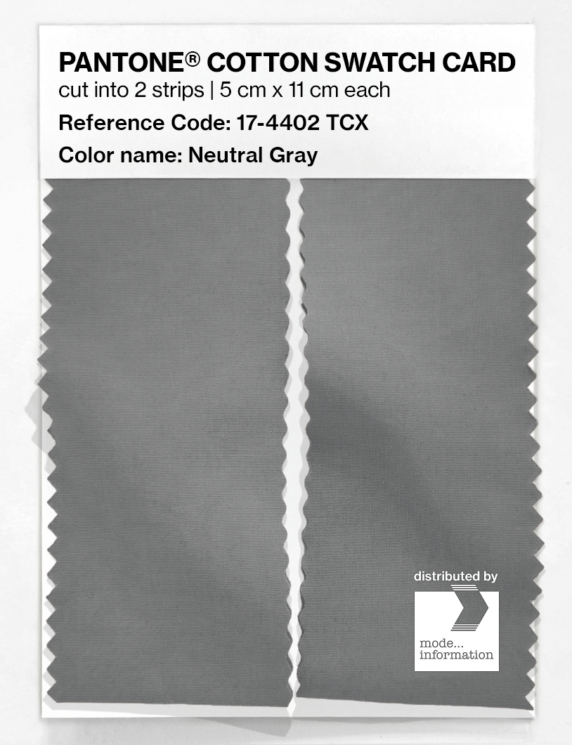 Product image 2 of the product “PANTONE® COTTON SWATCH CARD 17-4402 TCX Neutral Gray ”