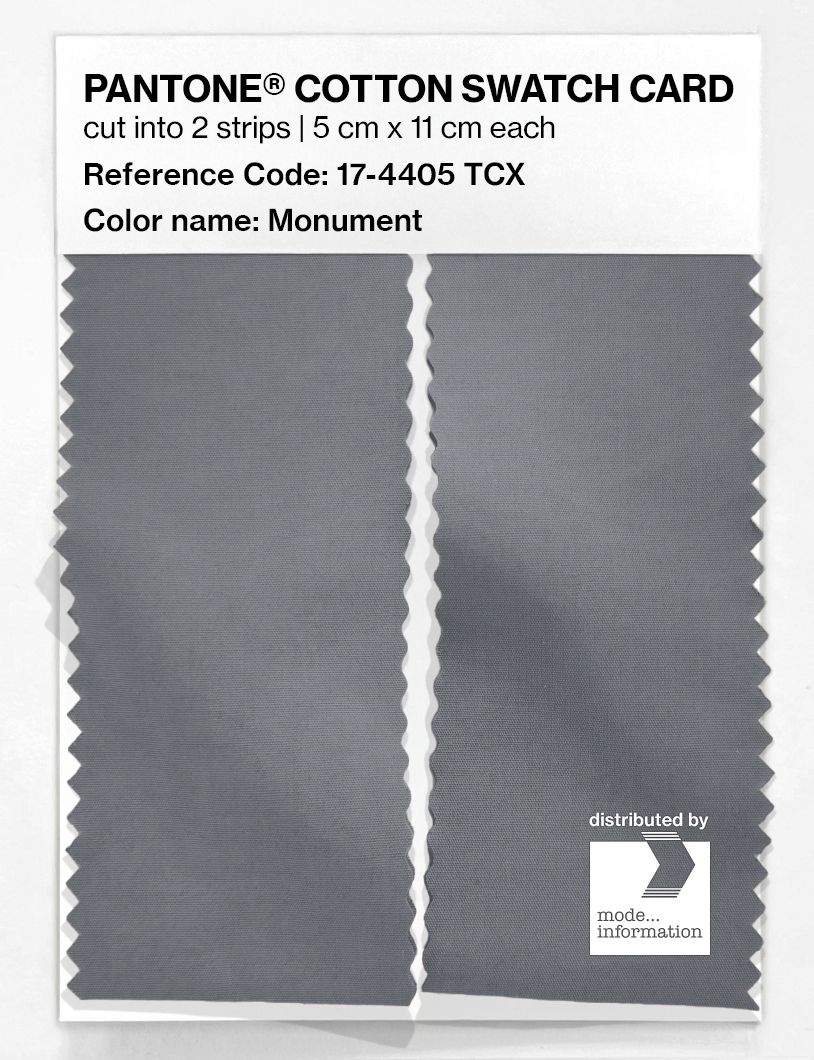 Product image 2 of the product “PANTONE® COTTON SWATCH CARD 17-4405 TCX Monument ”