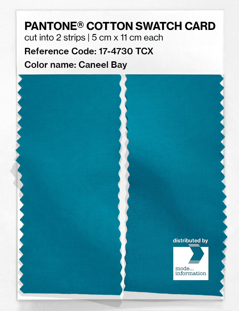 Product image 2 of the product “PANTONE® COTTON SWATCH CARD 17-4730 TCX Caneel Bay ”