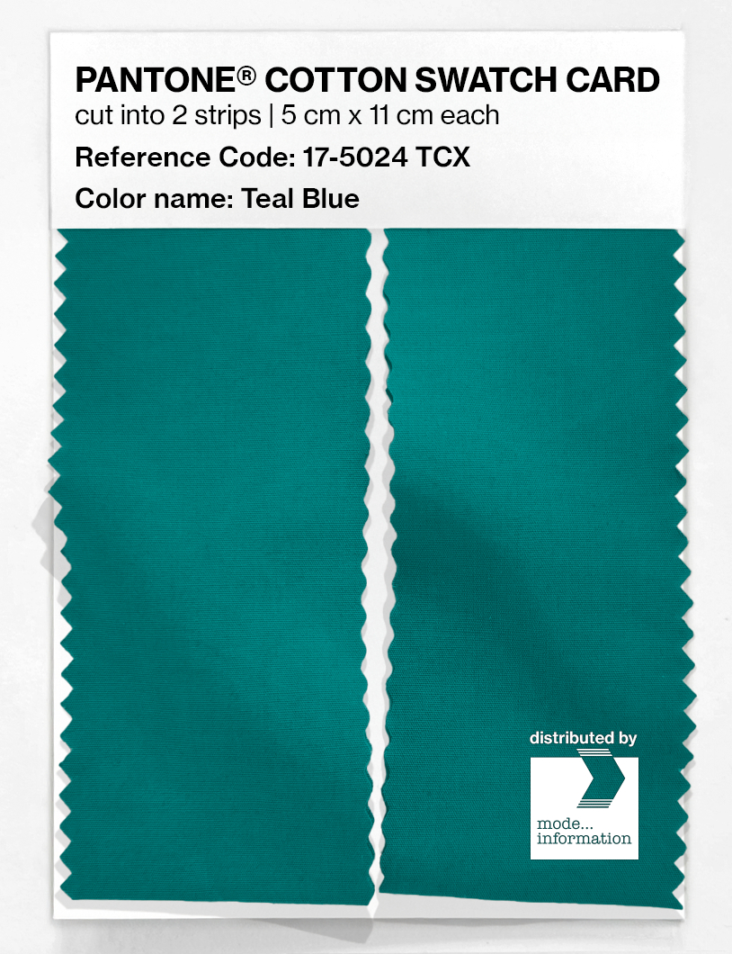 Product image 2 of the product “PANTONE® COTTON SWATCH CARD 17-5024 TCX Teal Blue ”