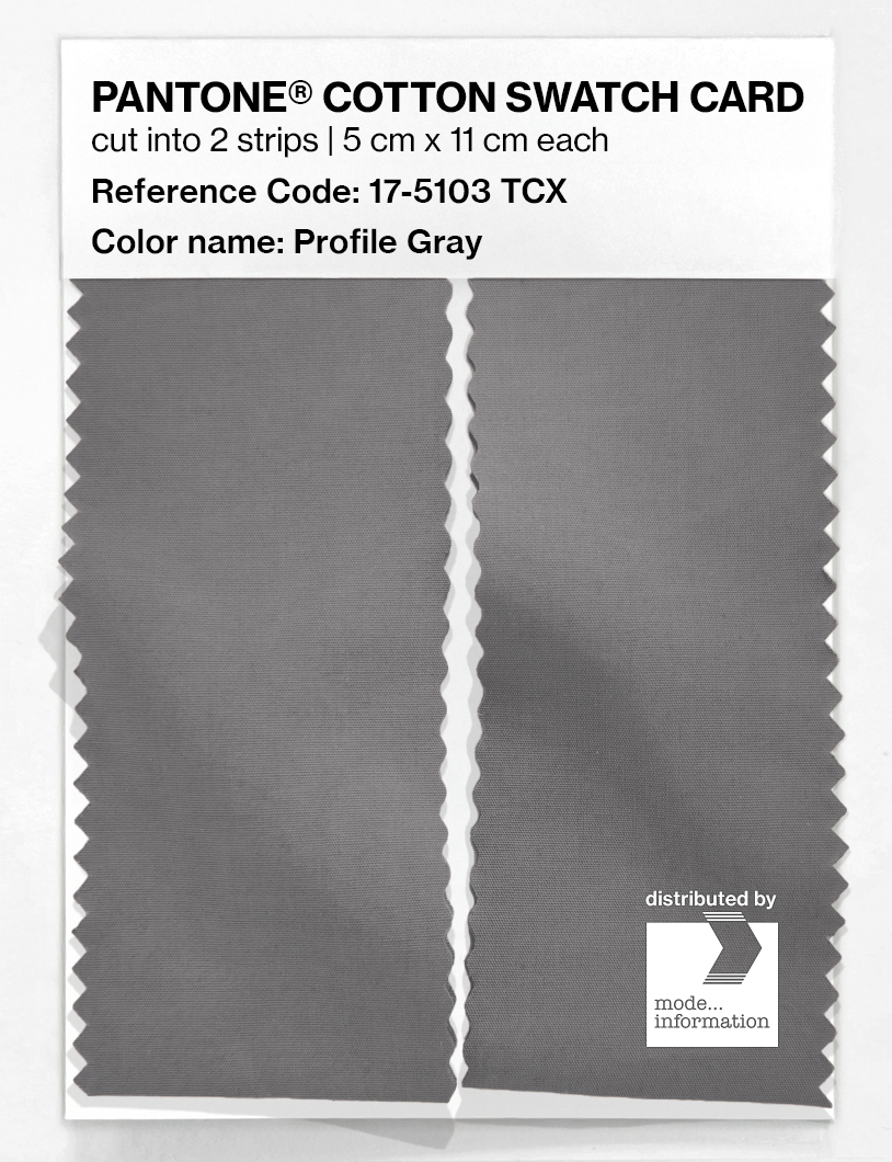 Product image 2 of the product “PANTONE® COTTON SWATCH CARD 17-5103 TCX Profile Gray ”