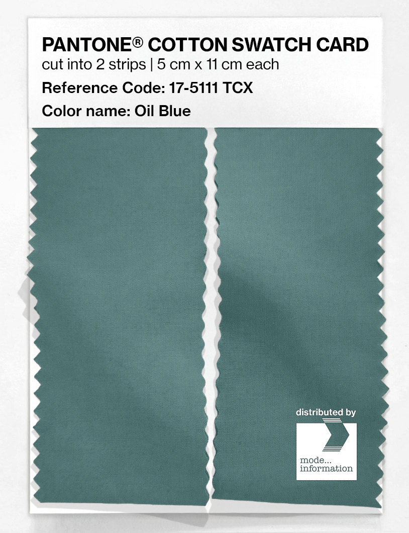 Product image 2 of the product “PANTONE® COTTON SWATCH CARD 17-5111 TCX Oil Blue ”
