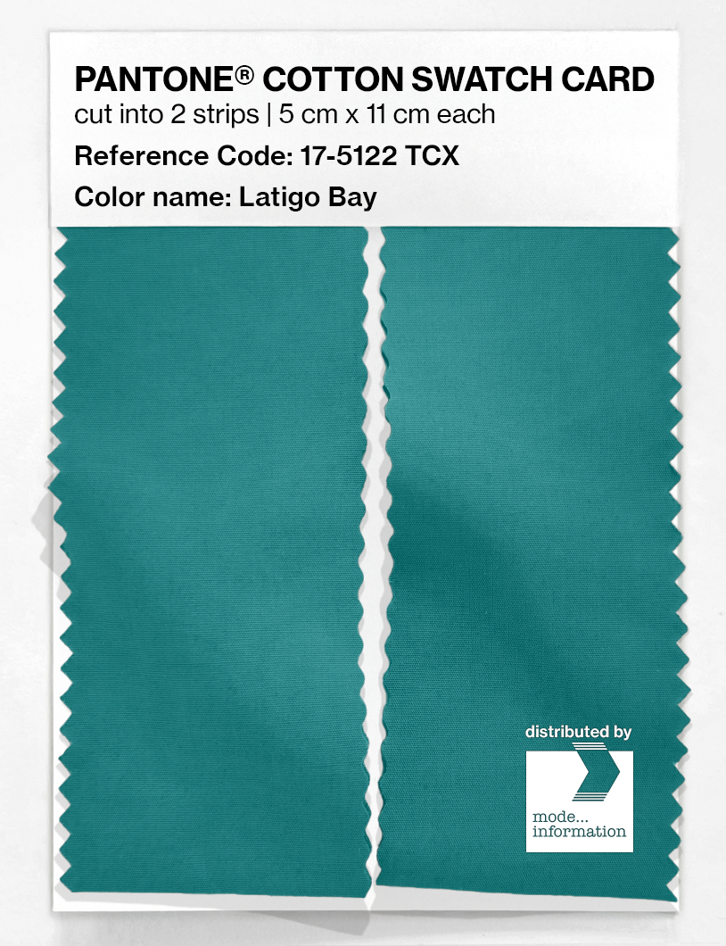 Product image 2 of the product “PANTONE® COTTON SWATCH CARD 17-5122 TCX Latigo Bay ”