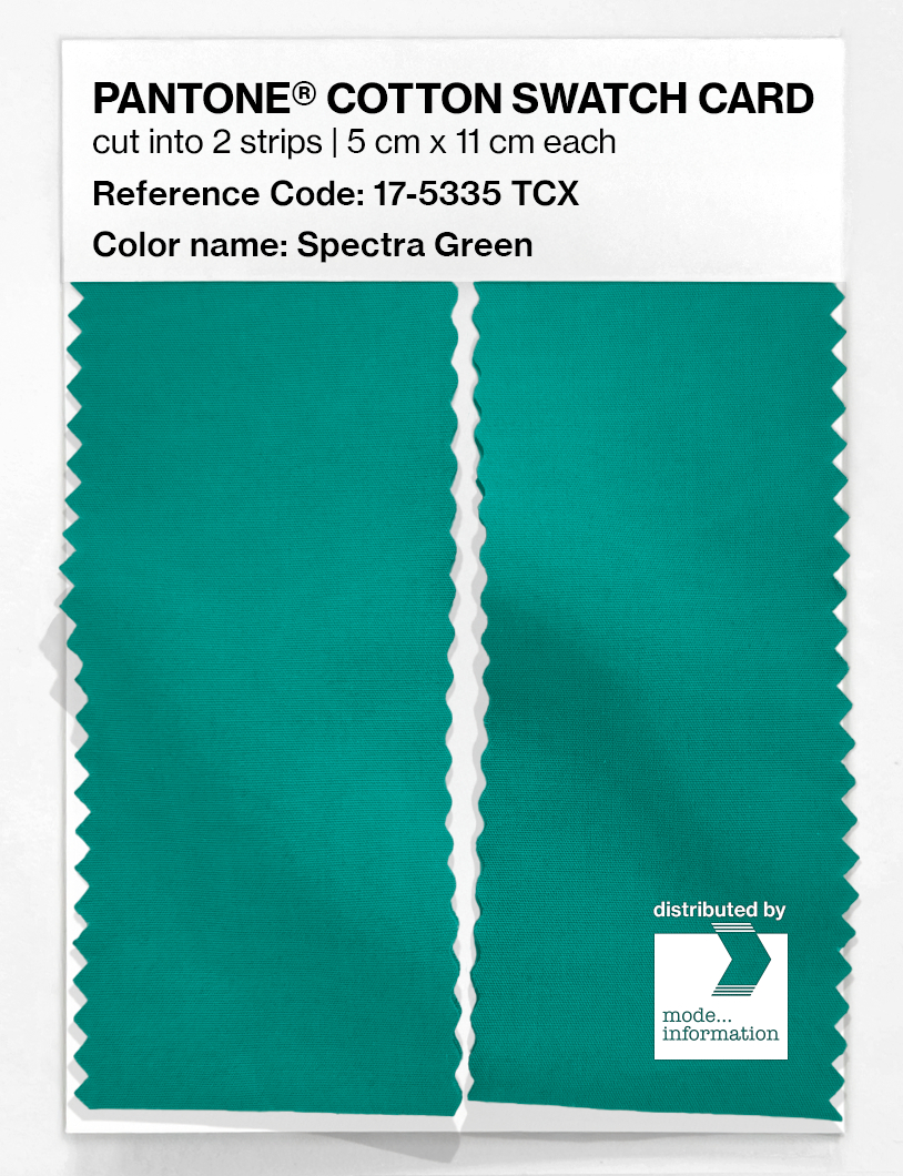 Product image 2 of the product “PANTONE® COTTON SWATCH CARD 17-5335 TCX Spectra Green ”