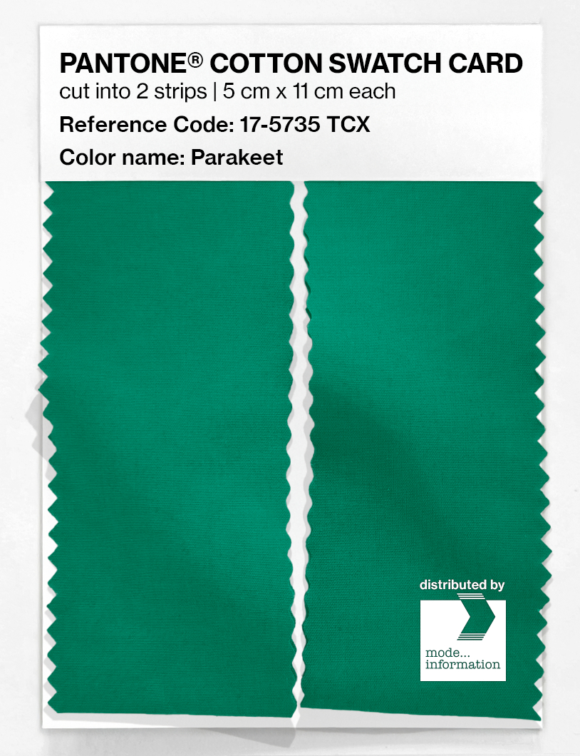 Artikelbild 2 des Artikels “PANTONE® COTTON SWATCH CARD 17-5735 TCX Parakeet “
