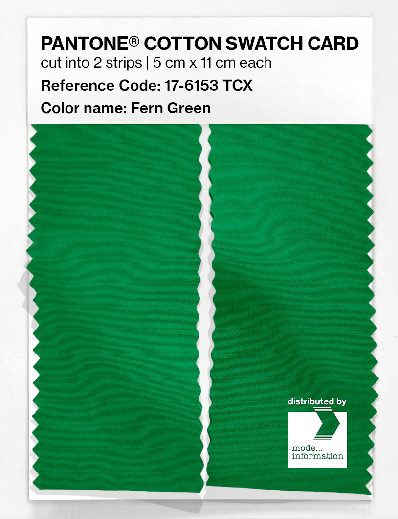 Product image 2 of the product “PANTONE® COTTON SWATCH CARD 17-6153 TCX Fern Green ”