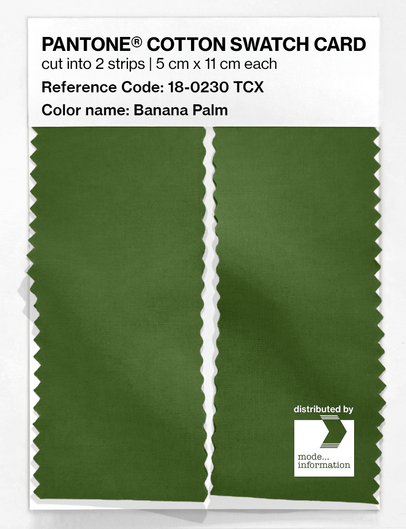 Product image 2 of the product “PANTONE® COTTON SWATCH CARD 18-0230 TCX Banana Palm ”