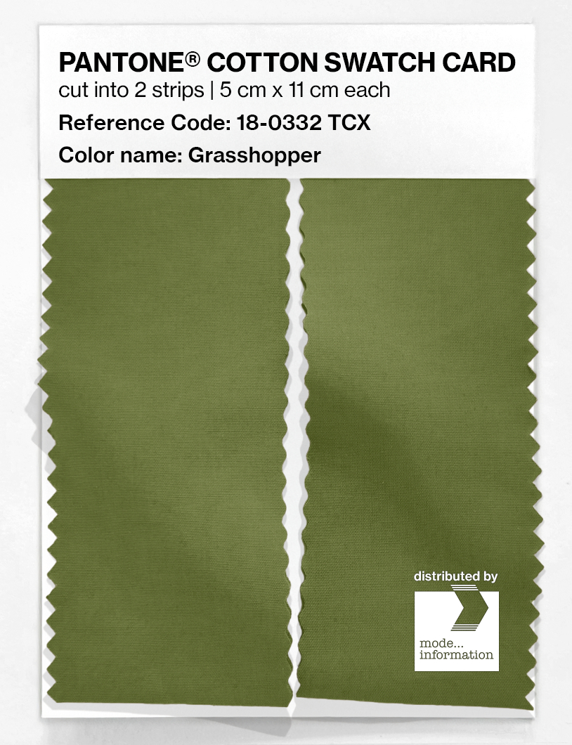 Product image 2 of the product “PANTONE® COTTON SWATCH CARD 18-0332 TCX Grasshopper ”