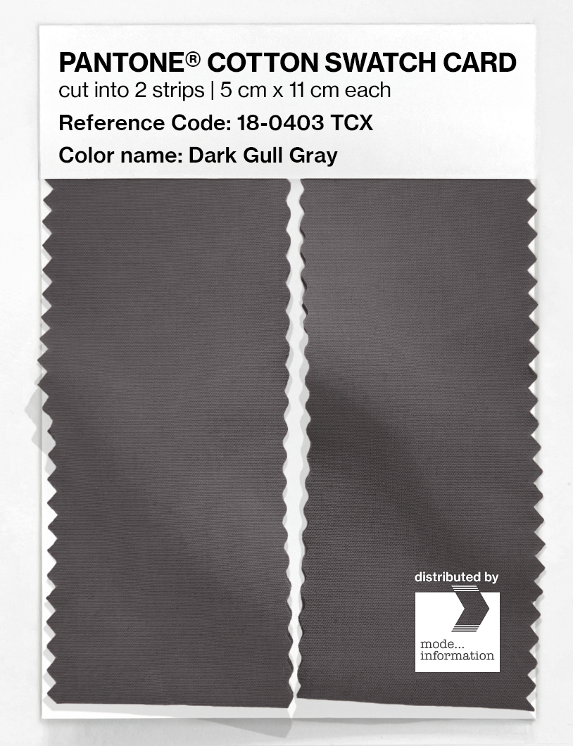 Product image 2 of the product “PANTONE® COTTON SWATCH CARD 18-0403 TCX Dark Gull Gray ”