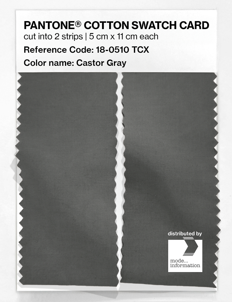 Artikelbild 2 des Artikels “PANTONE® COTTON SWATCH CARD 18-0510 TCX Castor Gray “