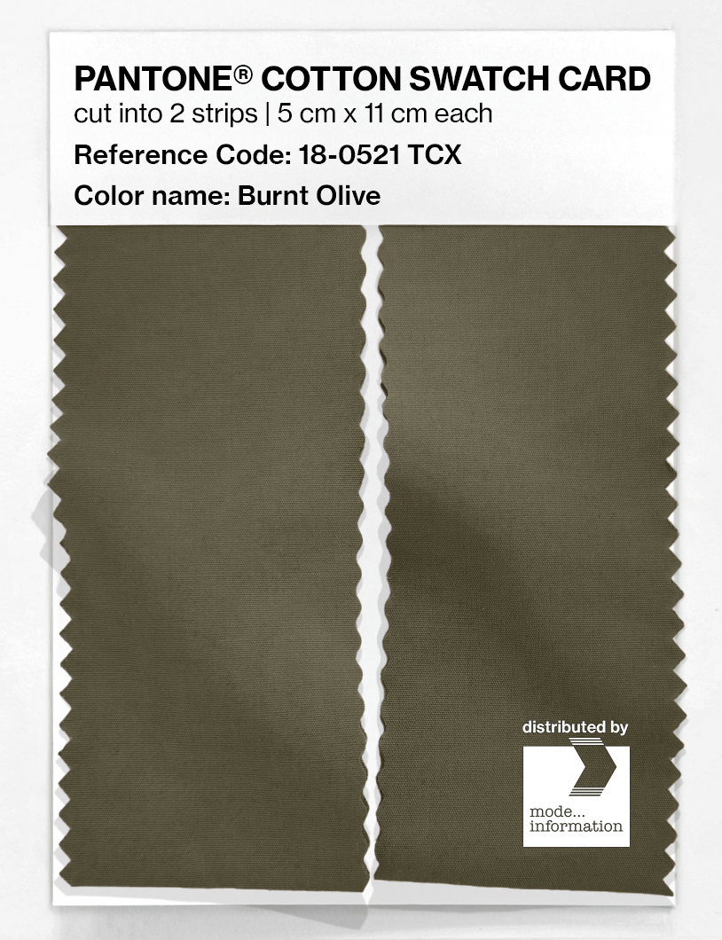 Artikelbild 2 des Artikels “PANTONE® COTTON SWATCH CARD 18-0521 TCX Burnt Olive “