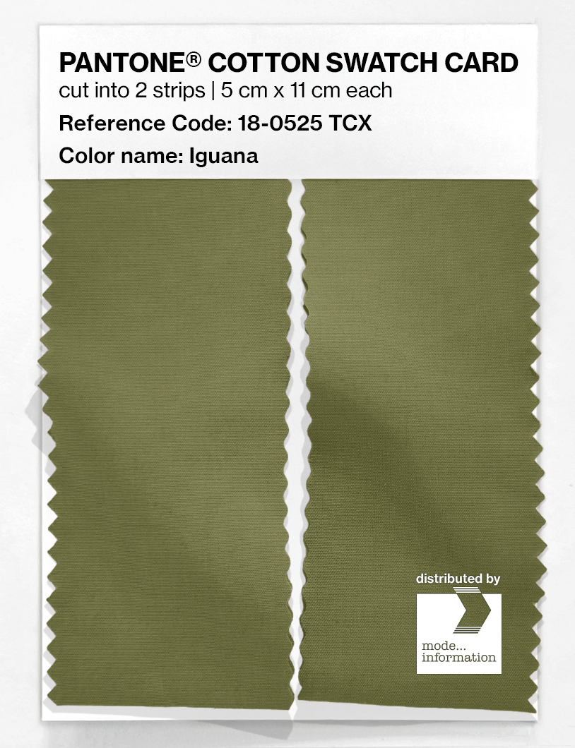 Product image 2 of the product “PANTONE® COTTON SWATCH CARD 18-0525 TCX Iguana ”