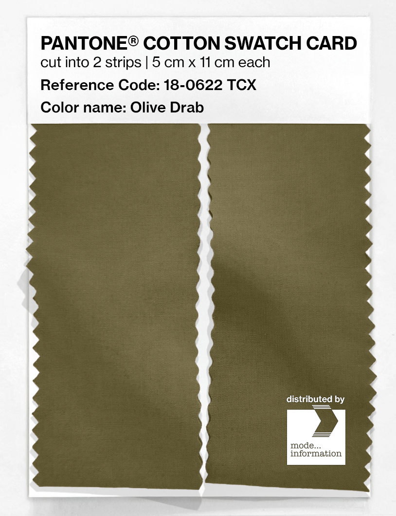 Artikelbild 2 des Artikels “PANTONE® COTTON SWATCH CARD 18-0622 TCX Olive Drab “