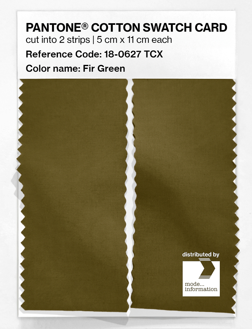 Product image 2 of the product “PANTONE® COTTON SWATCH CARD 18-0627 TCX Fir Green ”