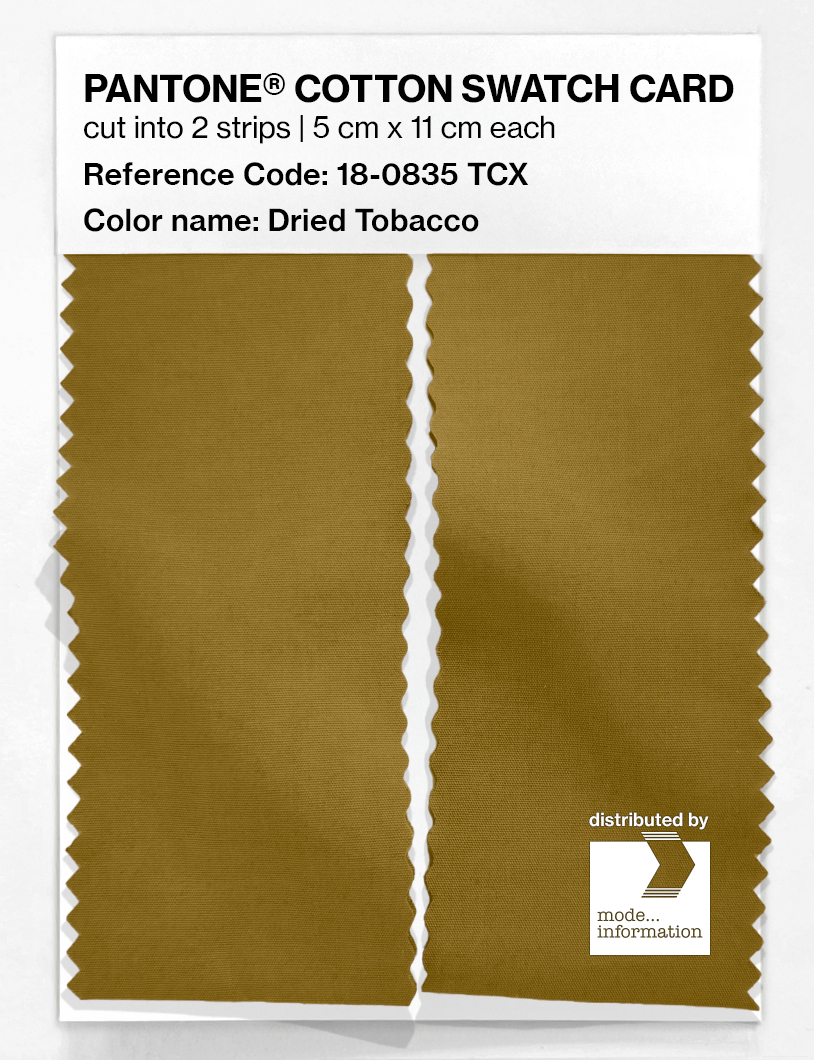 Product image 2 of the product “PANTONE® COTTON SWATCH CARD 18-0835 TCX Dried Tobacco ”