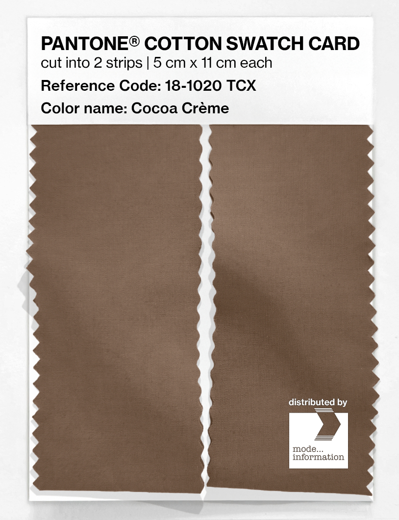 Product image 2 of the product “PANTONE® COTTON SWATCH CARD 18-1020 TCX Cocoa Crème ”