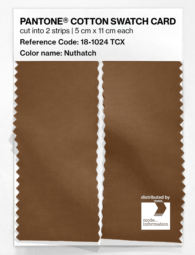 Product image 2 of the product “PANTONE® COTTON SWATCH CARD 18-1024 TCX Nuthatch ”