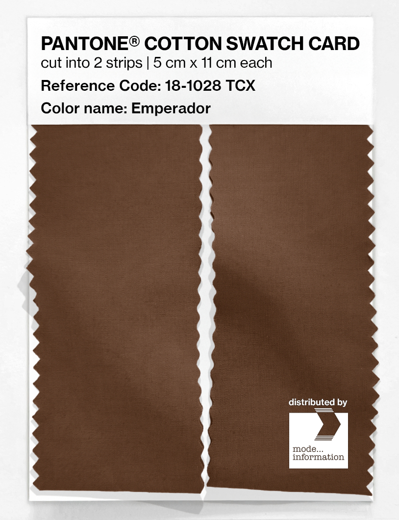 Product image 2 of the product “PANTONE® COTTON SWATCH CARD 18-1028 TCX Emperador ”