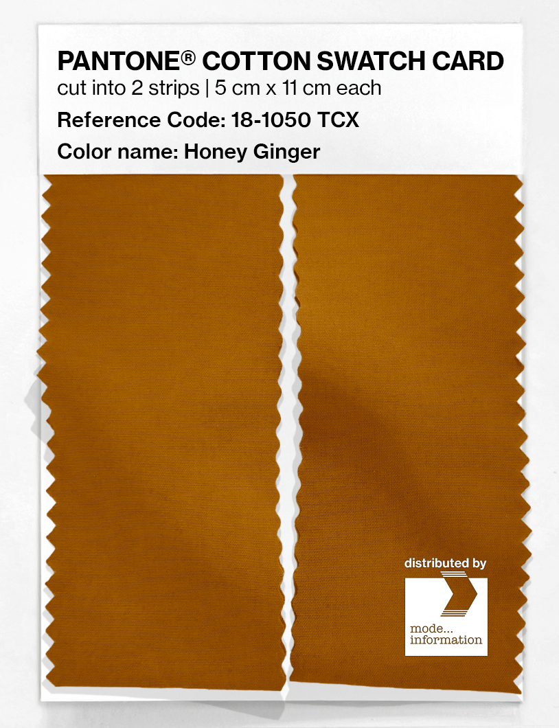 Product image 2 of the product “PANTONE® COTTON SWATCH CARD 18-1050 TCX Honey Ginger ”
