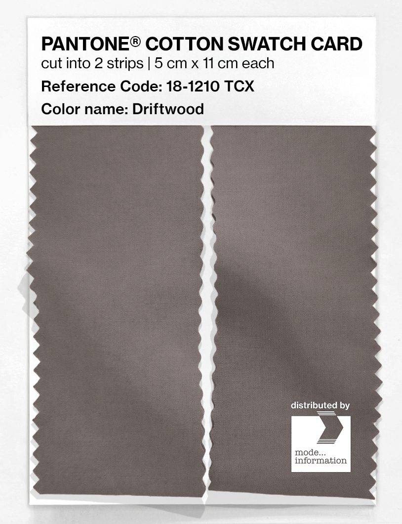 Product image 2 of the product “PANTONE® COTTON SWATCH CARD 18-1210 TCX Driftwood ”