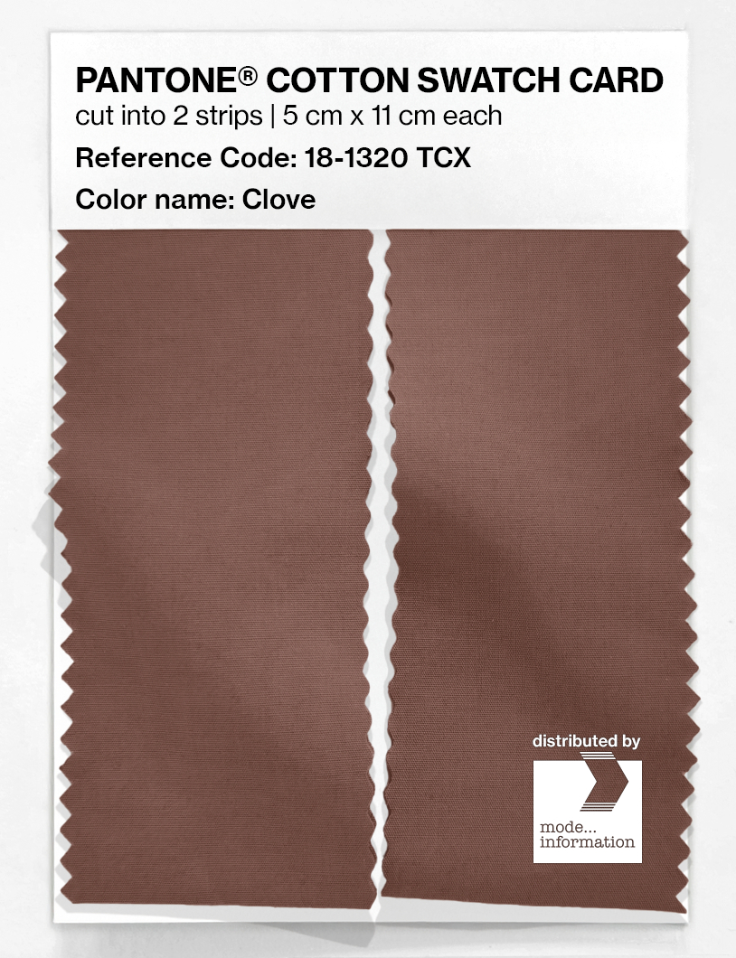 Product image 2 of the product “PANTONE® COTTON SWATCH CARD 18-1320 TCX Clove ”