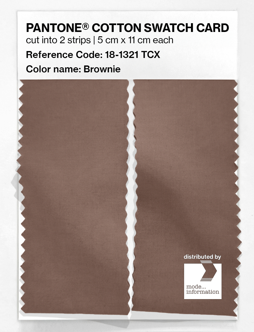 Product image 2 of the product “PANTONE® COTTON SWATCH CARD 18-1321 TCX Brownie ”