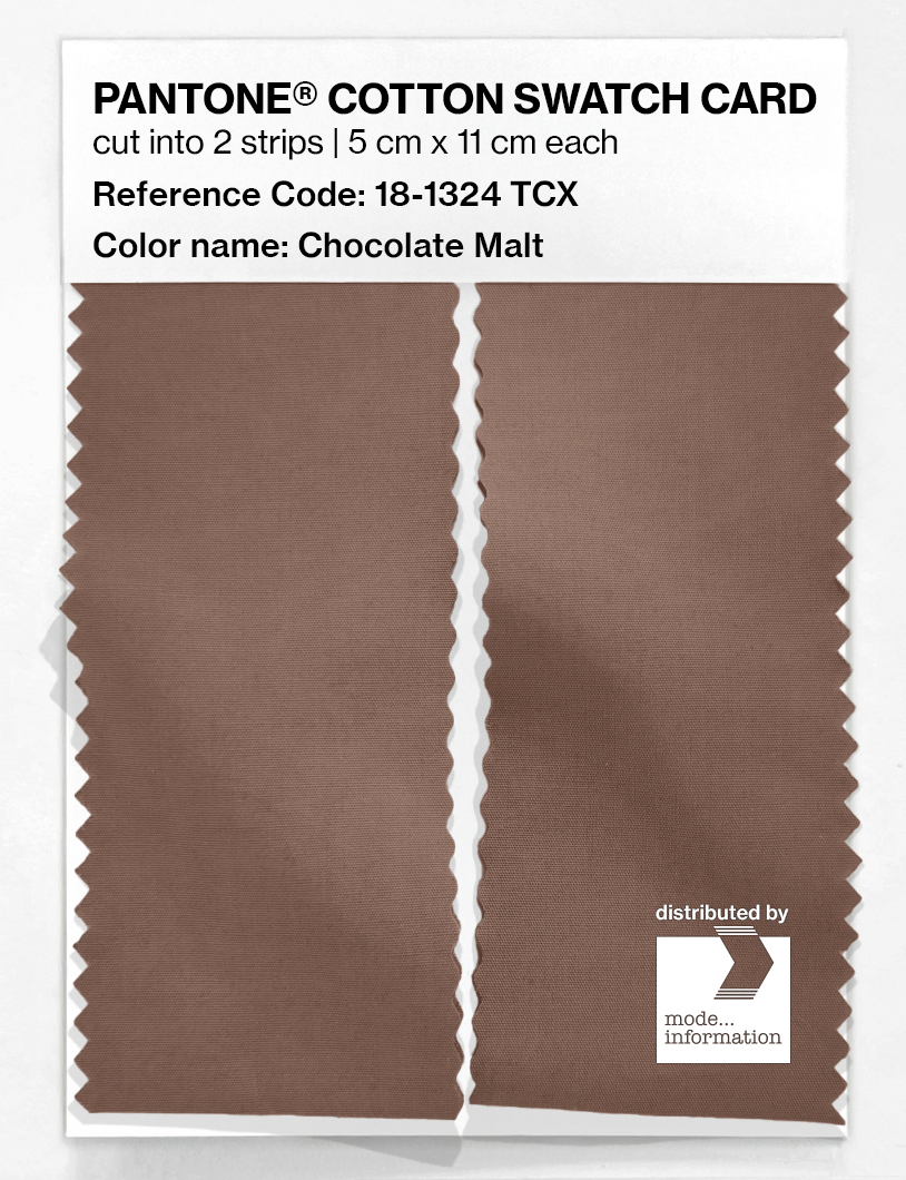 Product image 2 of the product “PANTONE® COTTON SWATCH CARD 18-1324 TCX Chocolate Malt ”