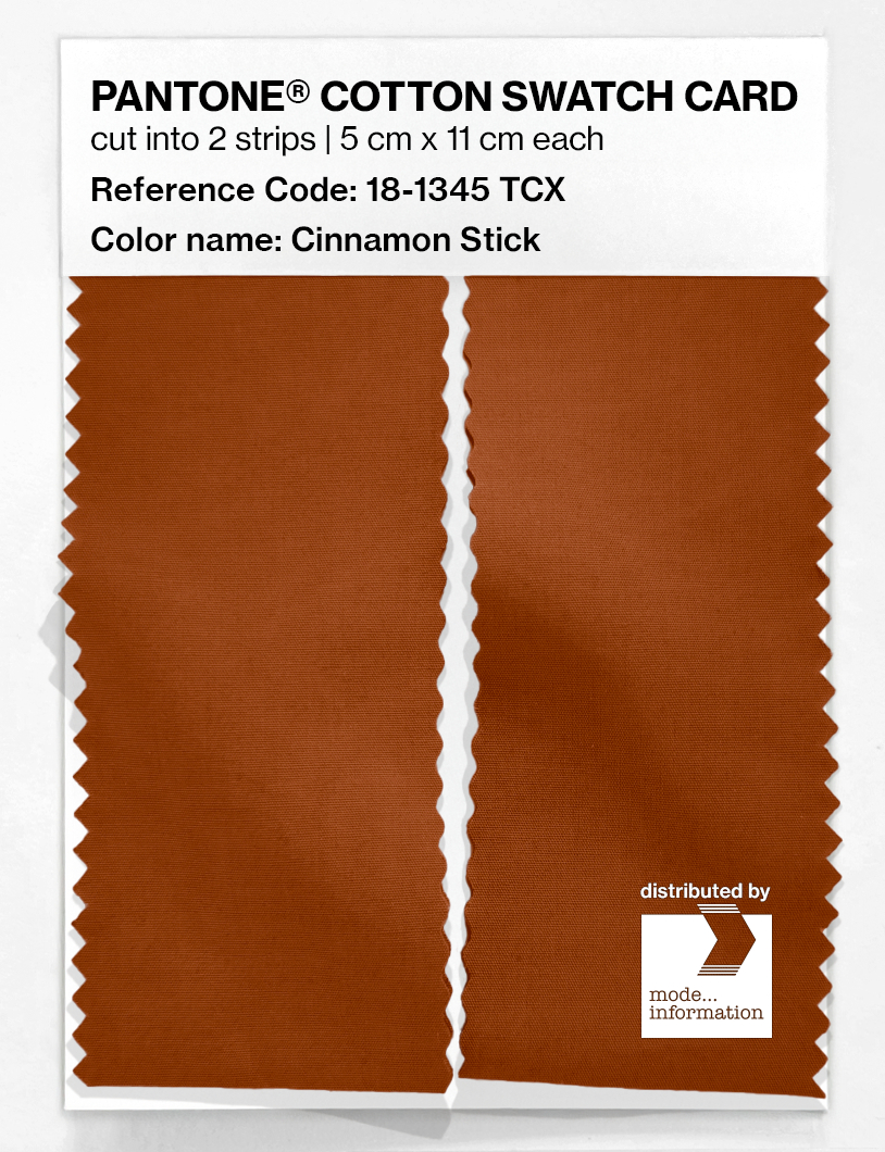 Product image 2 of the product “PANTONE® COTTON SWATCH CARD 18-1345 TCX Cinnamon Stick ”