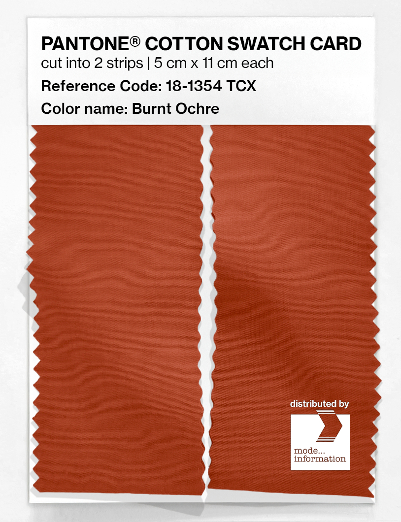 Product image 2 of the product “PANTONE® COTTON SWATCH CARD 18-1354 TCX Burnt Ochre ”